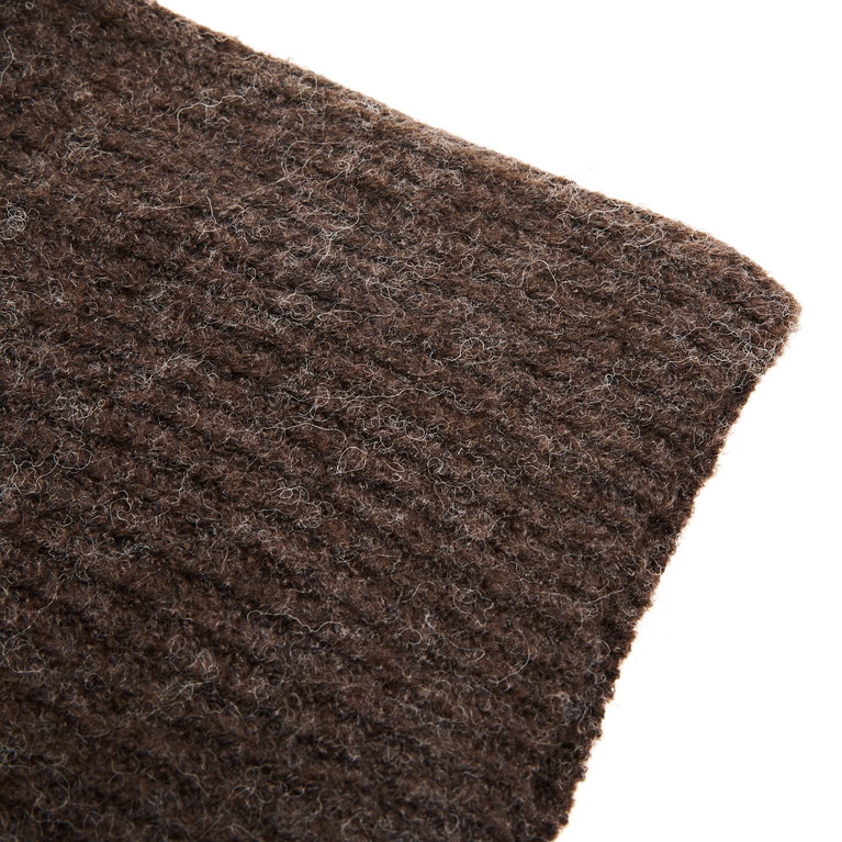 Ribbed balaclava "Kelly" Brown melange